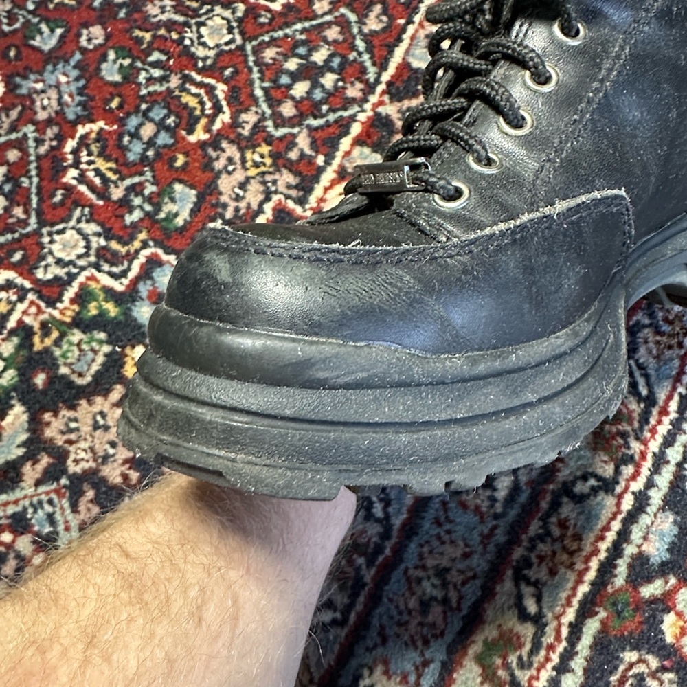 Harley-Davidson Black Leather Riding Boots | Lace-Up Motorcycle Women 10 - Picture 12 of 13